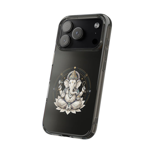 Clear Impact Phone Case — Lotus Ganesha Spiritual iPhone Cover