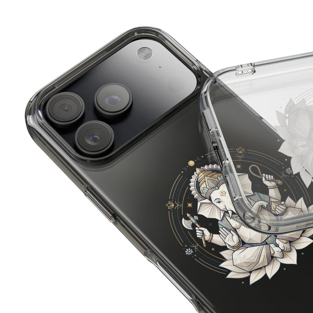 Clear Impact Phone Case — Lotus Ganesha Spiritual iPhone Cover
