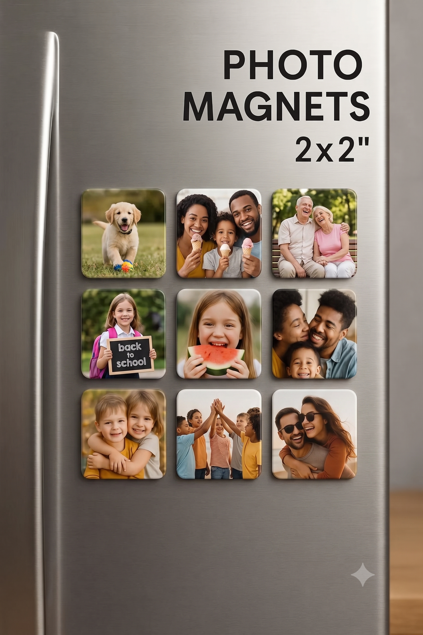 Square Magnets - Set of 9