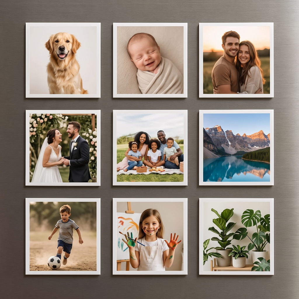 Square Magnets - Set of 9