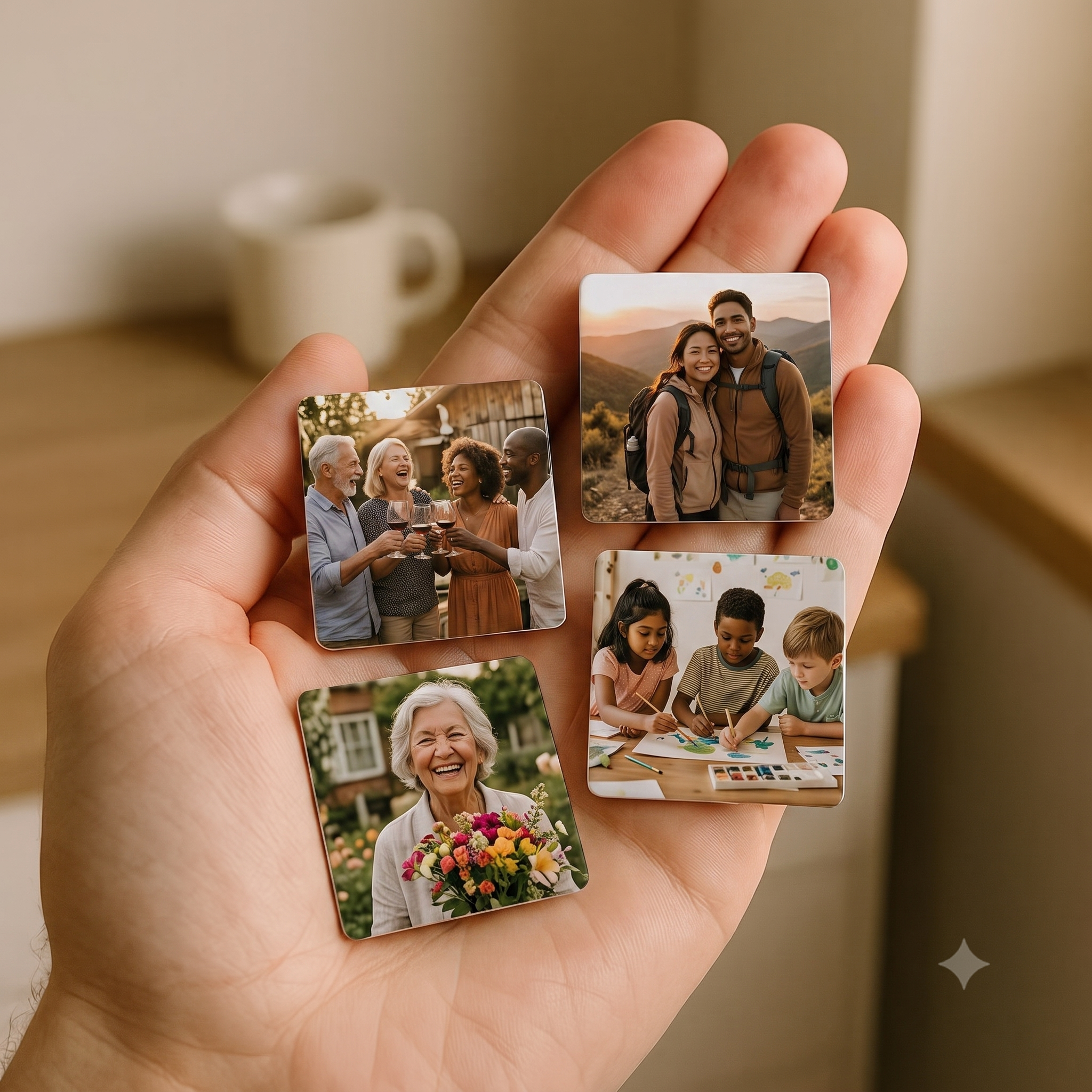 Square Magnets - Set of 9