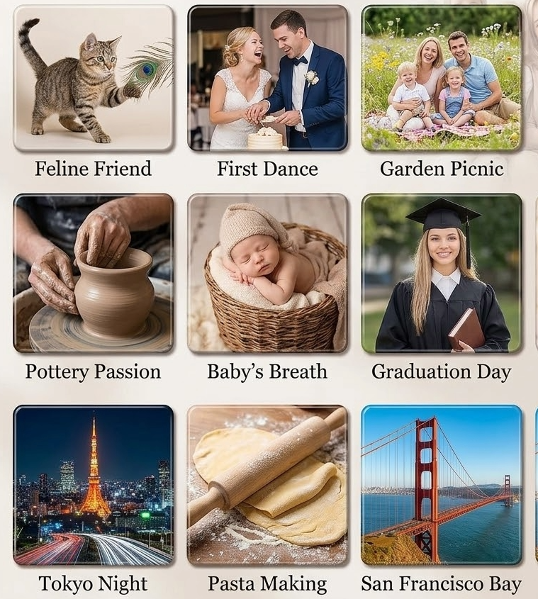 2" x 2" Photo Magnets